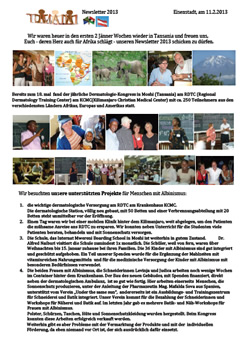 Newsletter Jänner 2013